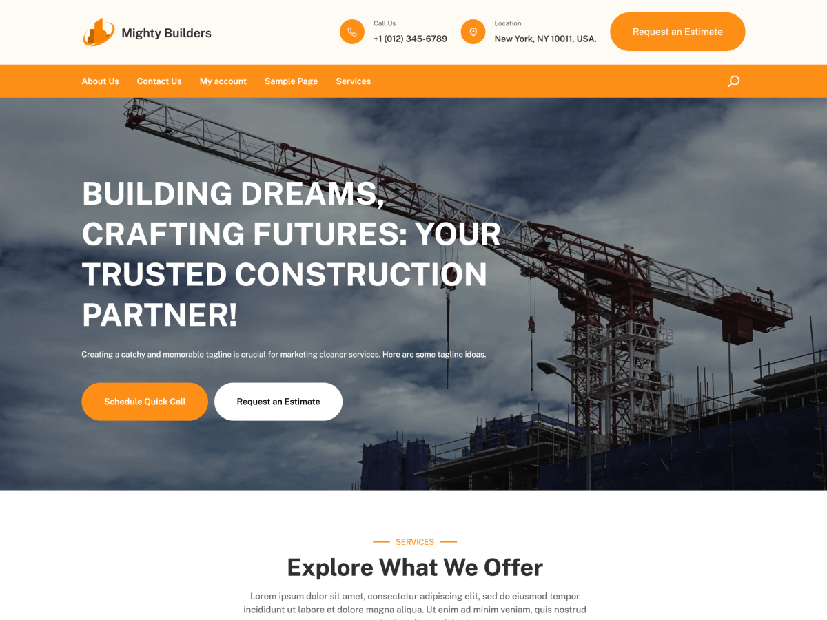 Mighty Builders WordPress 主题