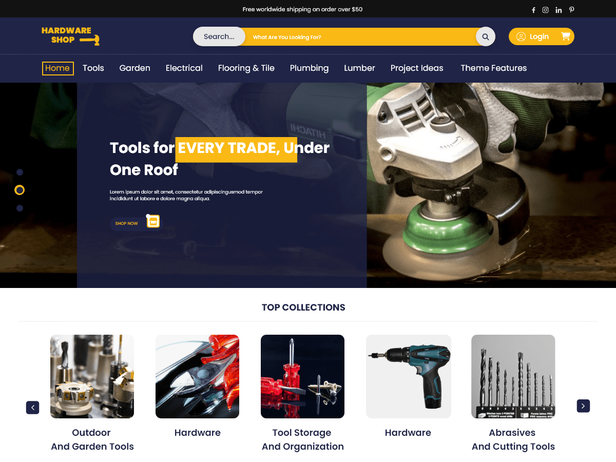 Retail Hardware Store WordPress 主题