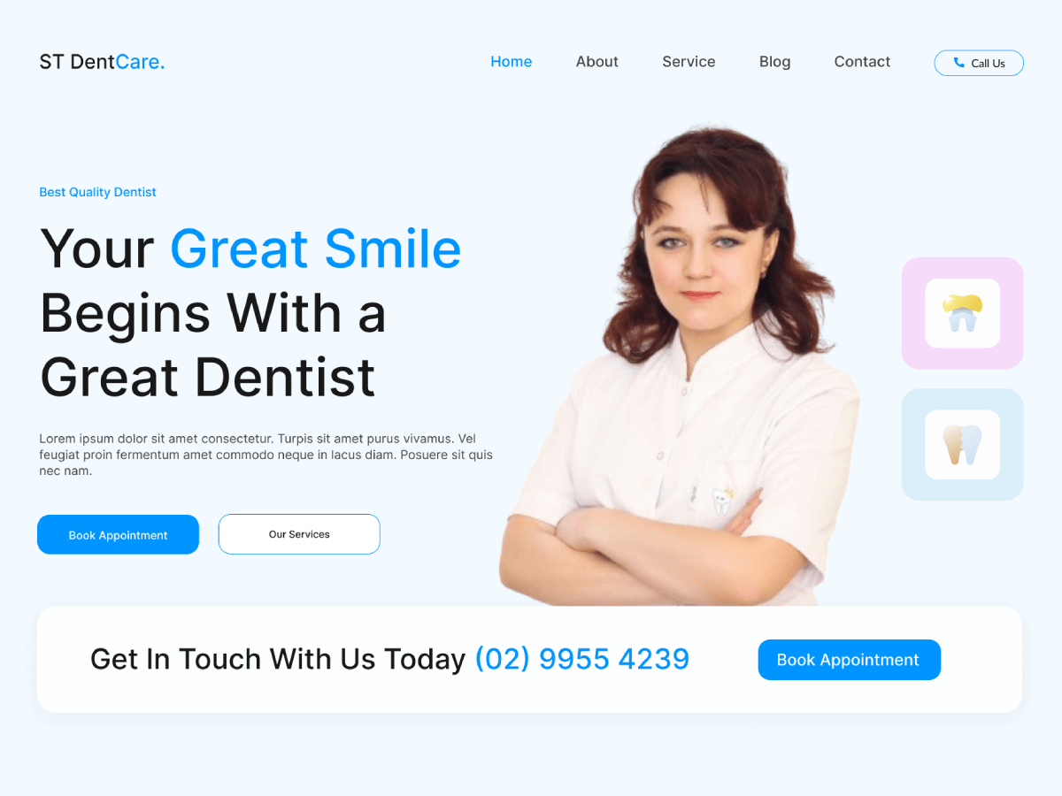 ST Dentcare WordPress 主题
