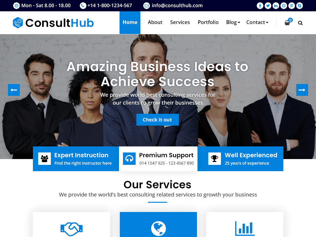 ConsultHub WordPress 主题
