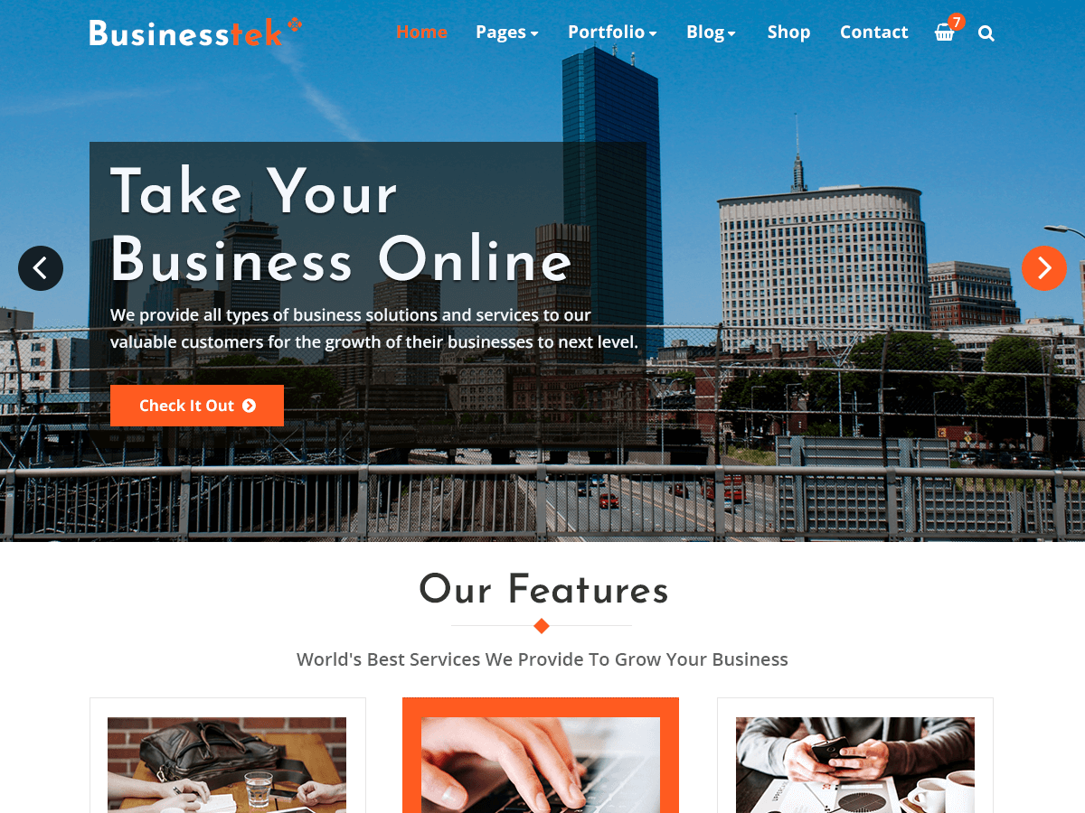 Businesstek WordPress 主题