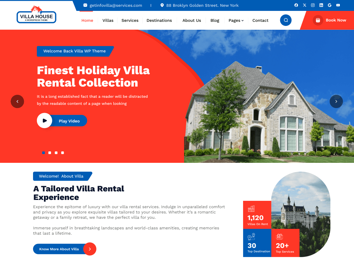 Villa Estate Zone WordPress 主题