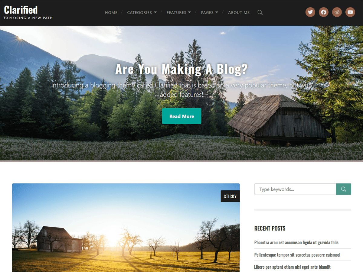 Clarified WordPress 主题