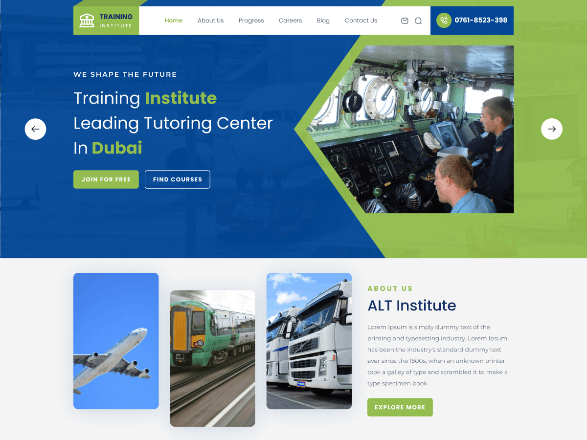 Training Institute Academy WordPress 主题