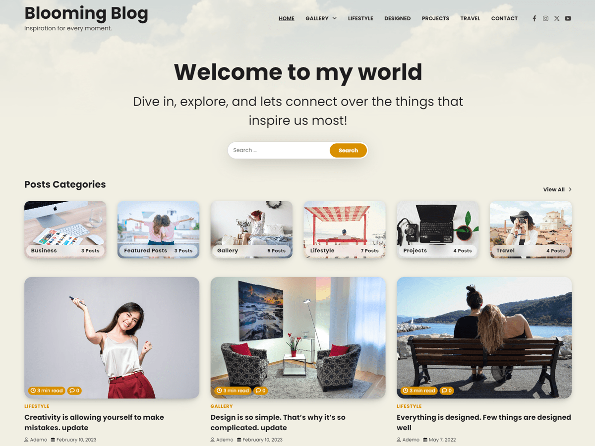 Blooming Blog WordPress 主题