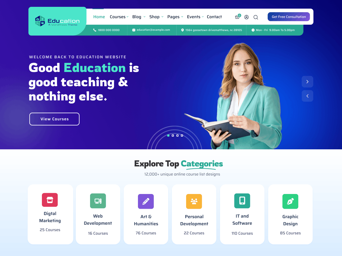 RT Education School WordPress 主题