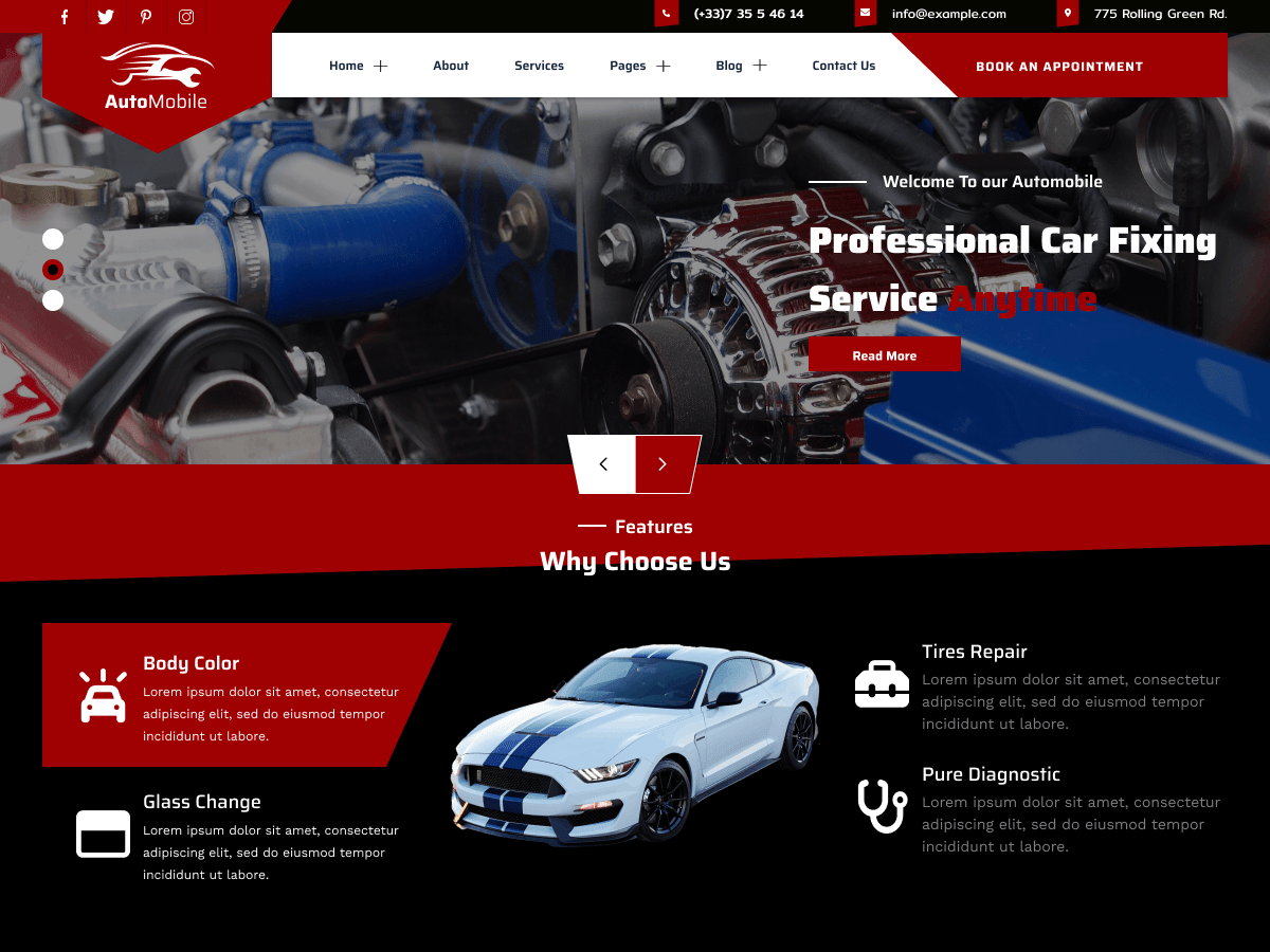 Car Repair Blocks WordPress 主题