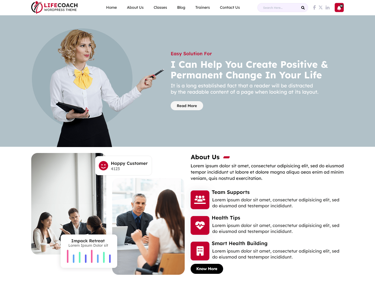 Expert Life Coach WordPress 主题