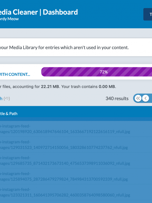 WordPress一键清理文章没用到的媒体库图片附件插件：Media Cleaner插件
