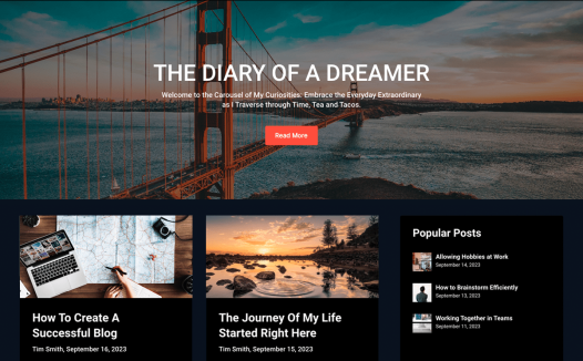 Dark Mode Blog WordPress 主题