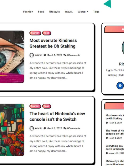 Blog Card WordPress 主题