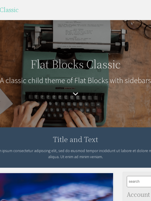 Flat Blocks Classic WordPress 主题