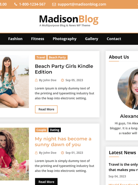 MadisonBlog WordPress 主题