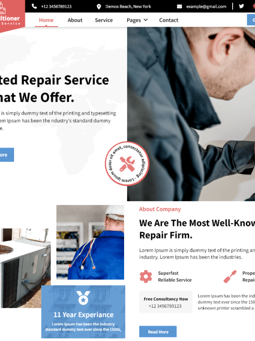 Air Conditioning Services WordPress 主题