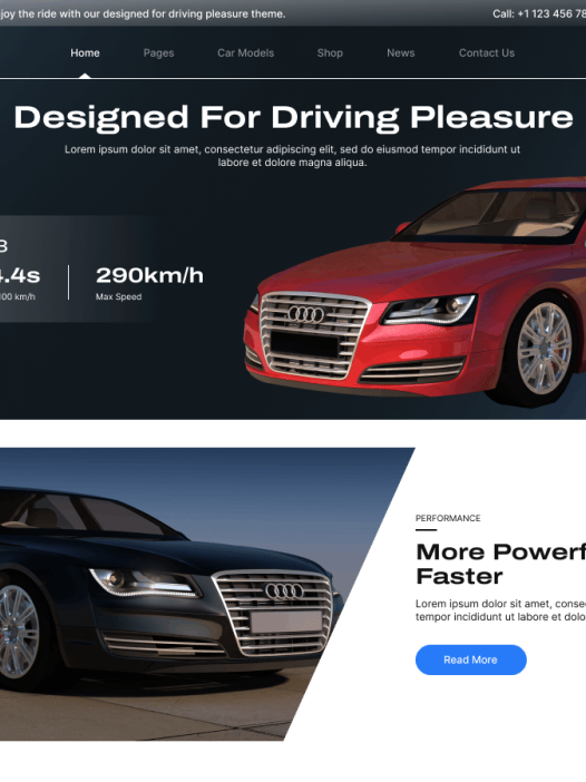 Automobile Car Shop WordPress 主题