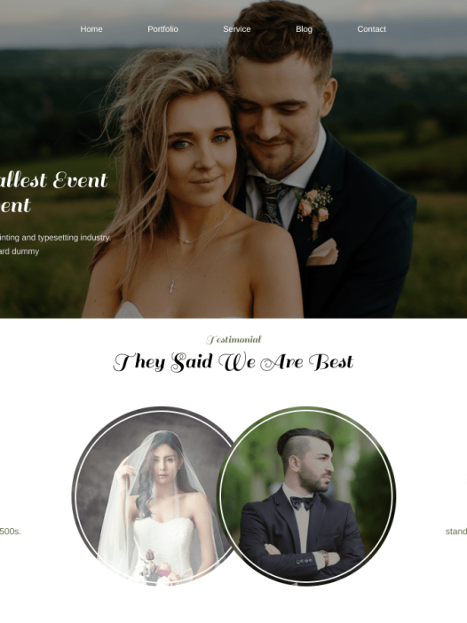 Wedding Event Management WordPress 主题