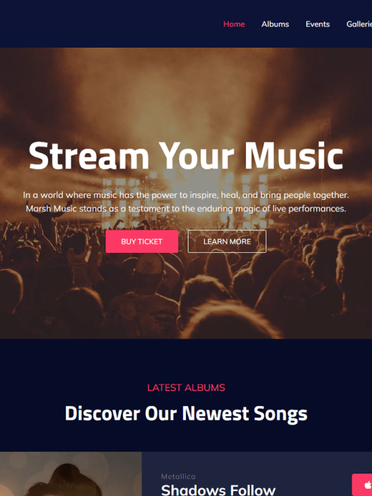 Marsh Music WordPress 主题