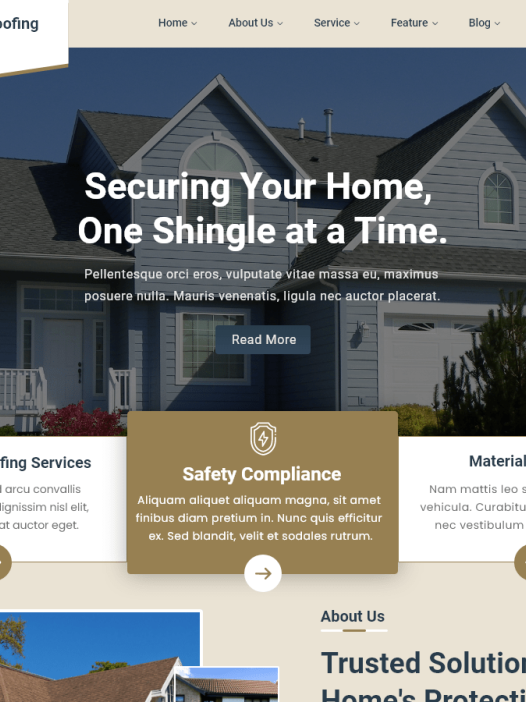 Home Roofing Services WordPress 主题