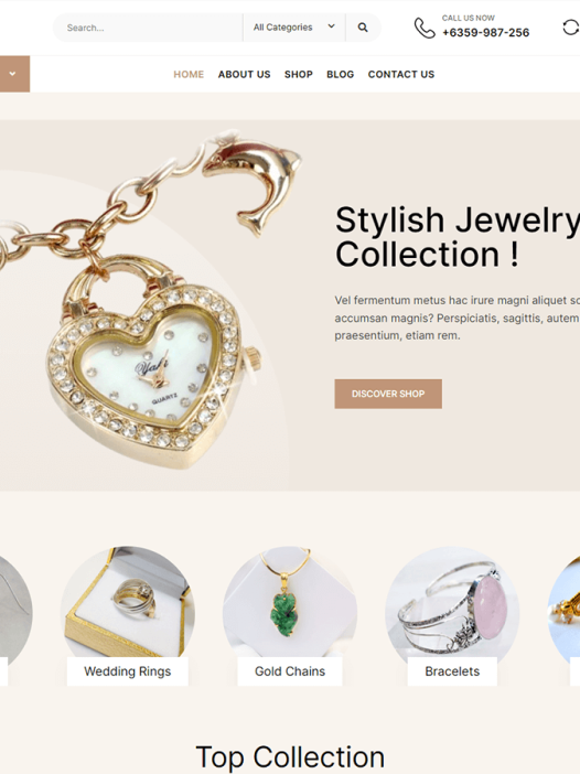 Shoppable Jewelry WordPress 主题