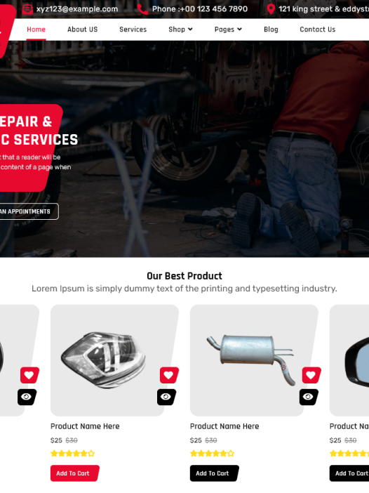 Auto Repair Center WordPress 主题