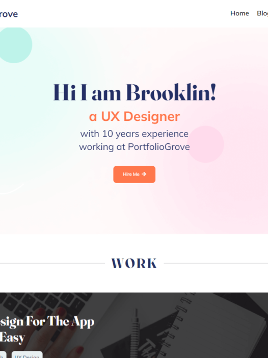 PortfolioGrove WordPress 主题