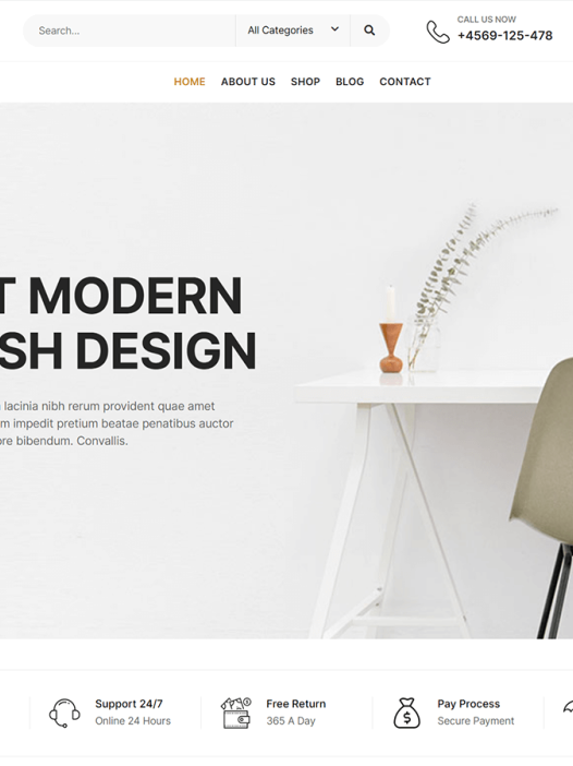 Shoppable Furnish WordPress 主题