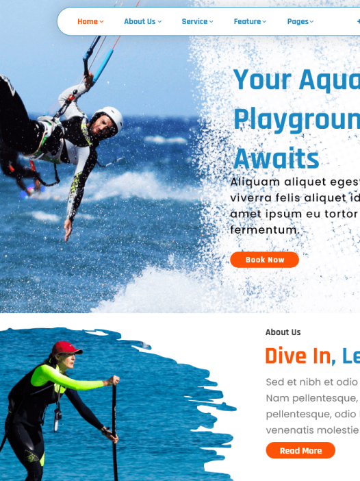 Water Sports WordPress 主题