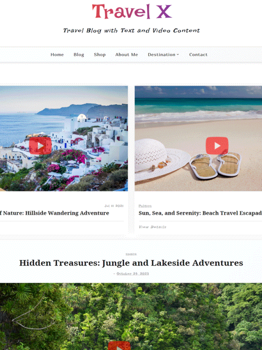 Travel X WordPress 主题