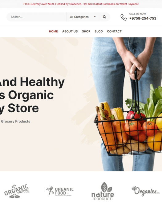 Shoppable Grocery Store WordPress 主题