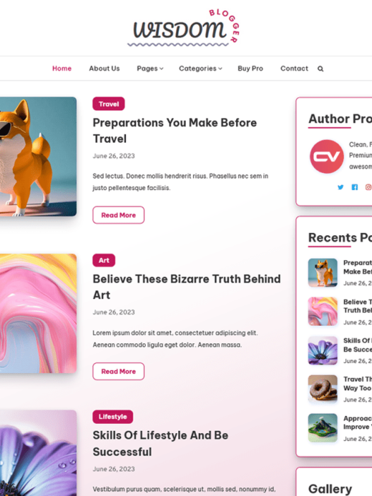 Wisdom Blogger WordPress 主题