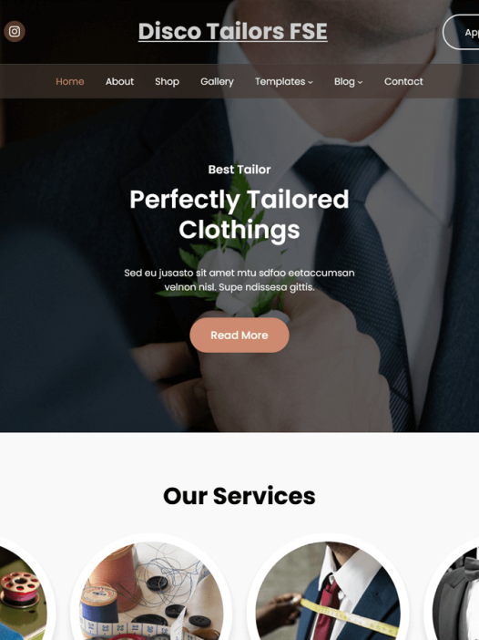Disco Tailors FSE WordPress 主题