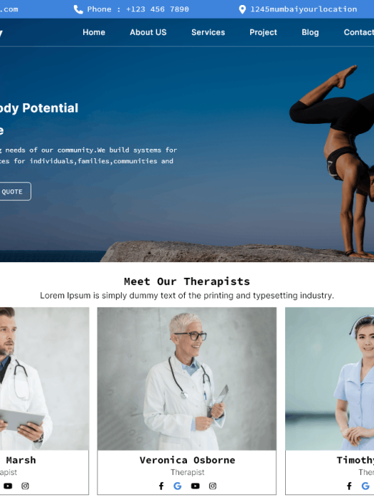 Physiotherapy Clinic WordPress 主题