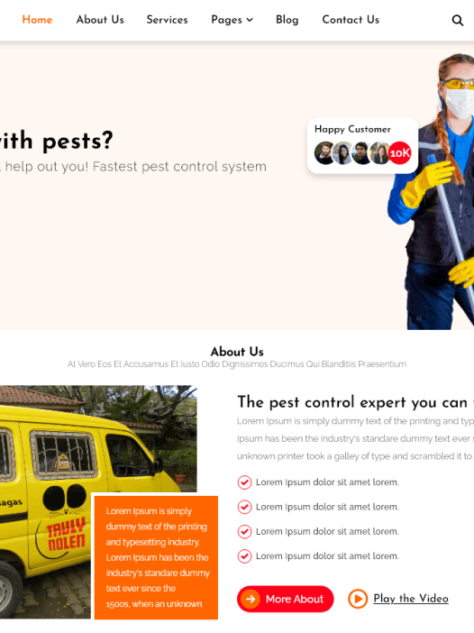 Pest Control Services WordPress 主题