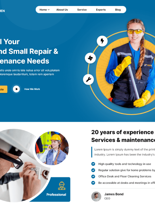 Services Landing Page WordPress 主题