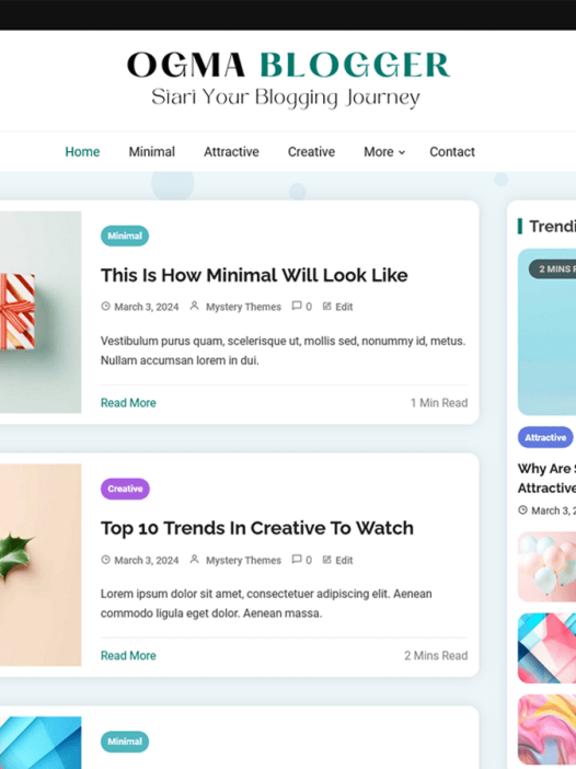 Ogma Blogger WordPress 主题