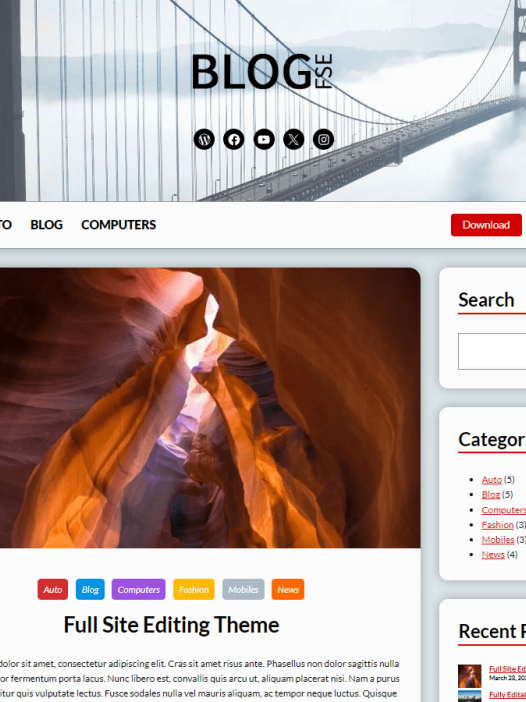 Blog FSE WordPress 主题
