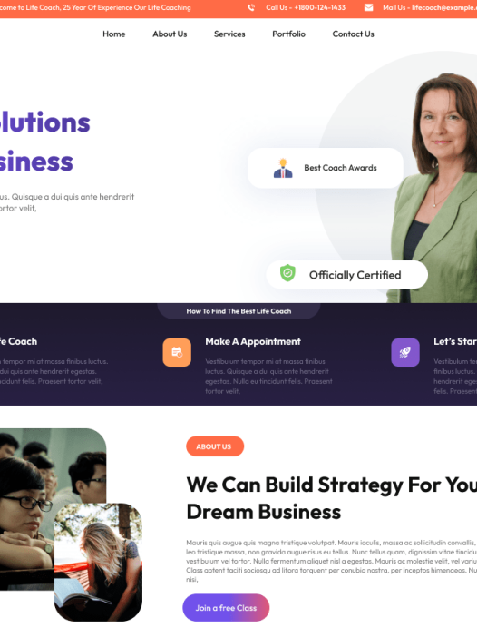 Motivational Life Coach WordPress 主题