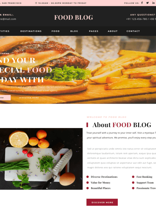Expert Food Blog WordPress 主题
