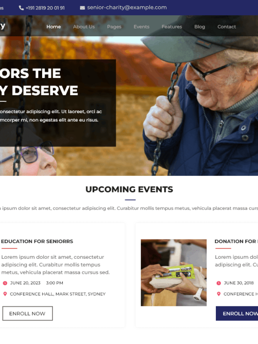 Senior Care Charity WordPress 主题