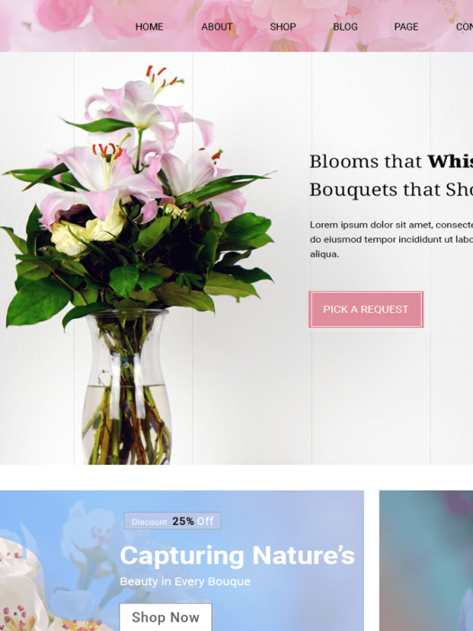 Online Flower Shop WordPress 主题