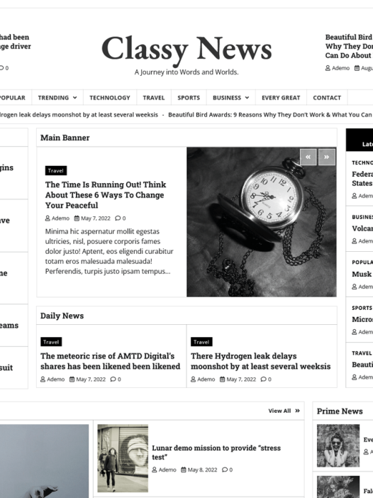 Classy News WordPress 主题