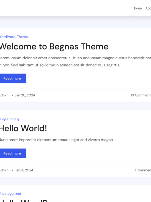 Begnas WordPress 主题