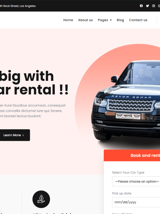 Bosa Rental Car WordPress 主题
