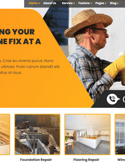 Home Renovation Services WordPress 主题