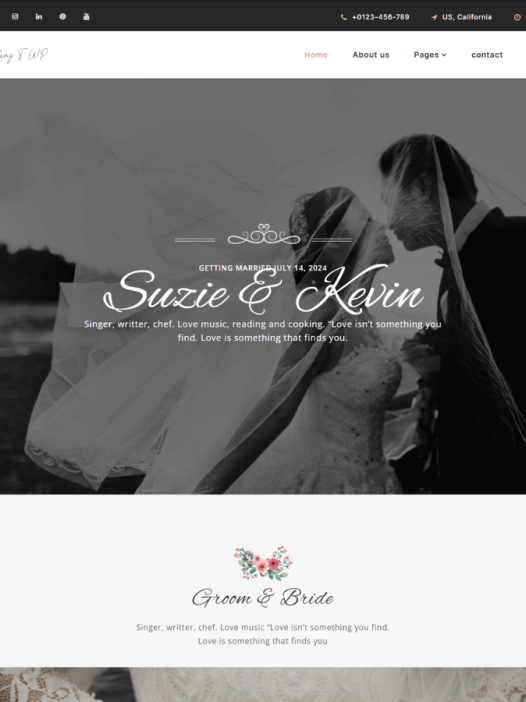 Wedding Elementor WordPress 主题