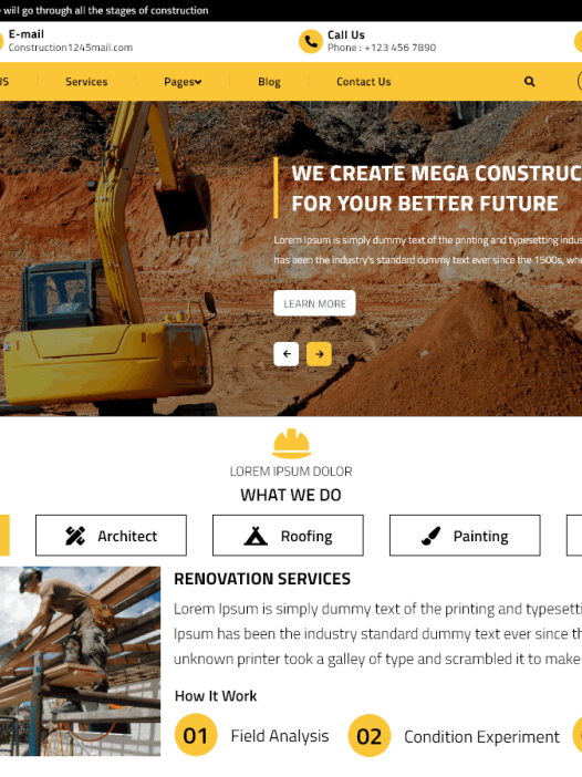 Architecture Construction WordPress 主题