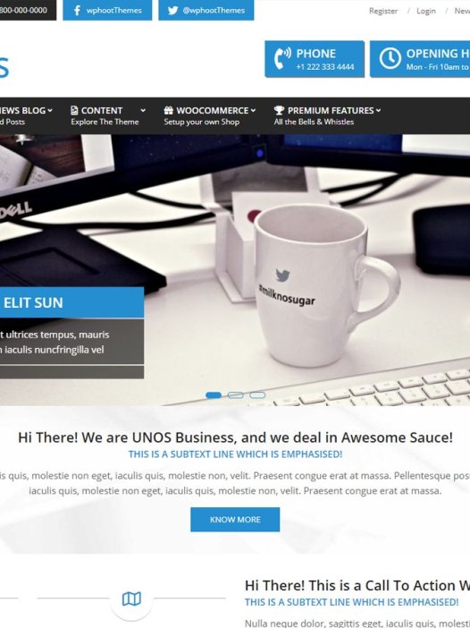 Unos Business WordPress 主题