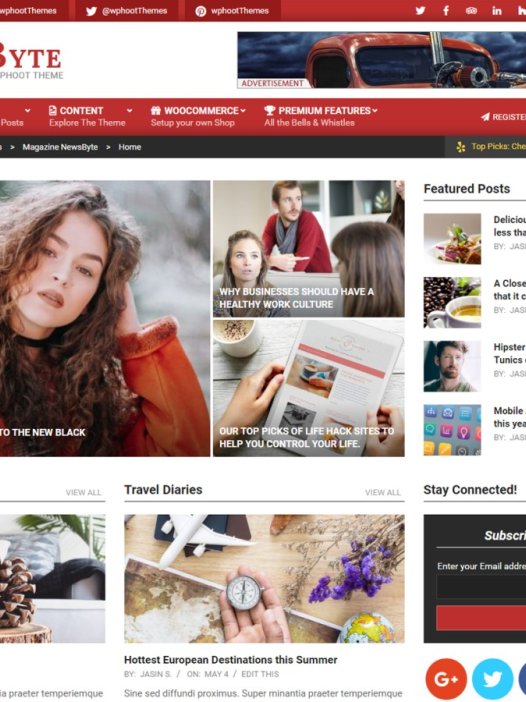 Magazine News Byte WordPress 主题