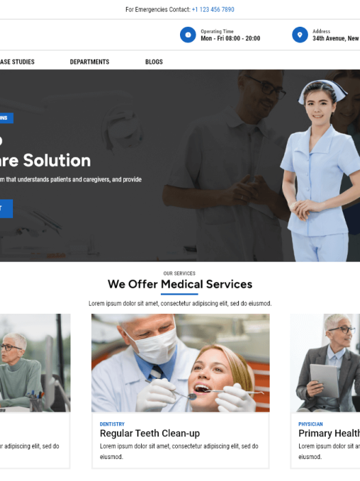 Medical Healthcare Elementor WordPress 主题