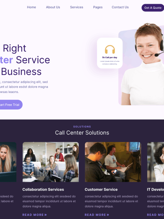 Call Center BPO WordPress 主题